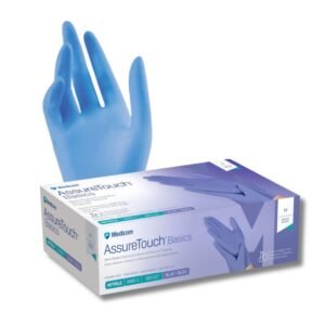 AssureTouch Basics gloves, blue, 100 per box, 9985A, 9985B, 9985C, 9985D, 9985E